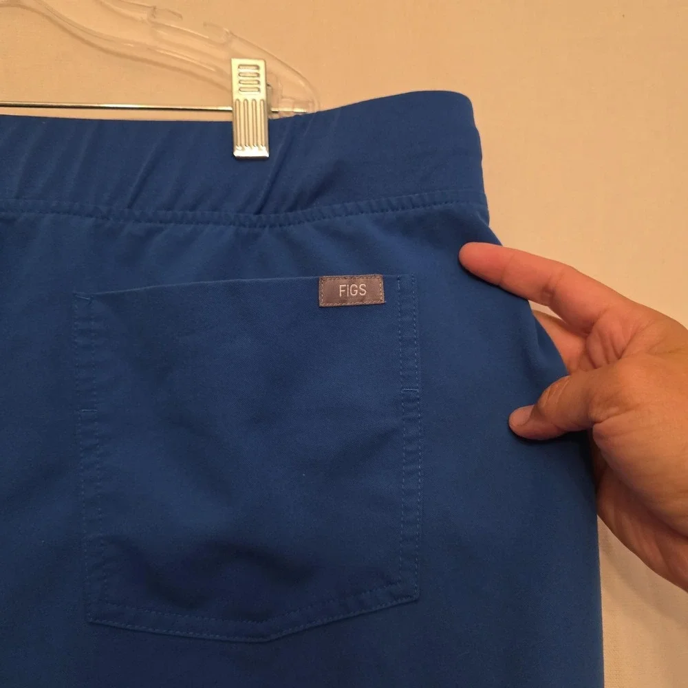 FIGS‎ Technical Collection Pants Mens XL Blue Jogger Scrub Elastic Waist Cargo